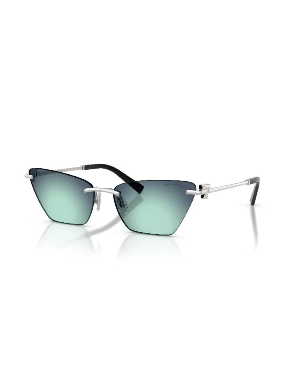 New Tiffany Women's Sunglasses Silver Blue Lens Metal Frame TF3120 60019S 61